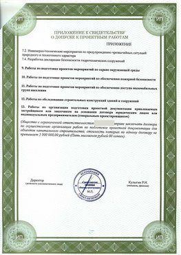 Приложение к свидетельство о допуске к проектным работа Касимов СРО в проектировании